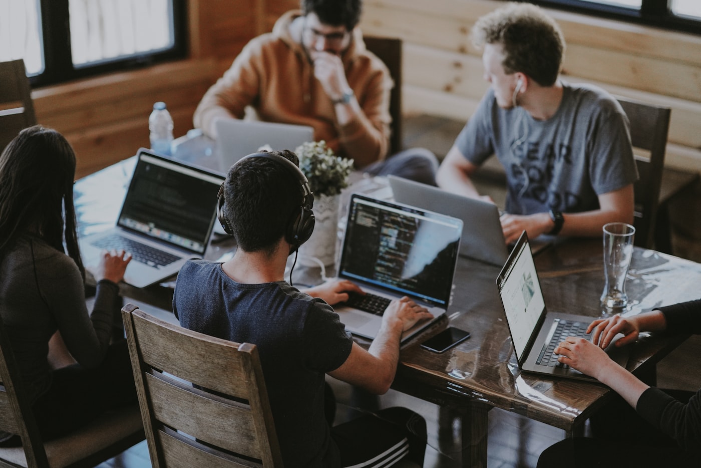 The Vertex-IT team collaborating in their Galway office